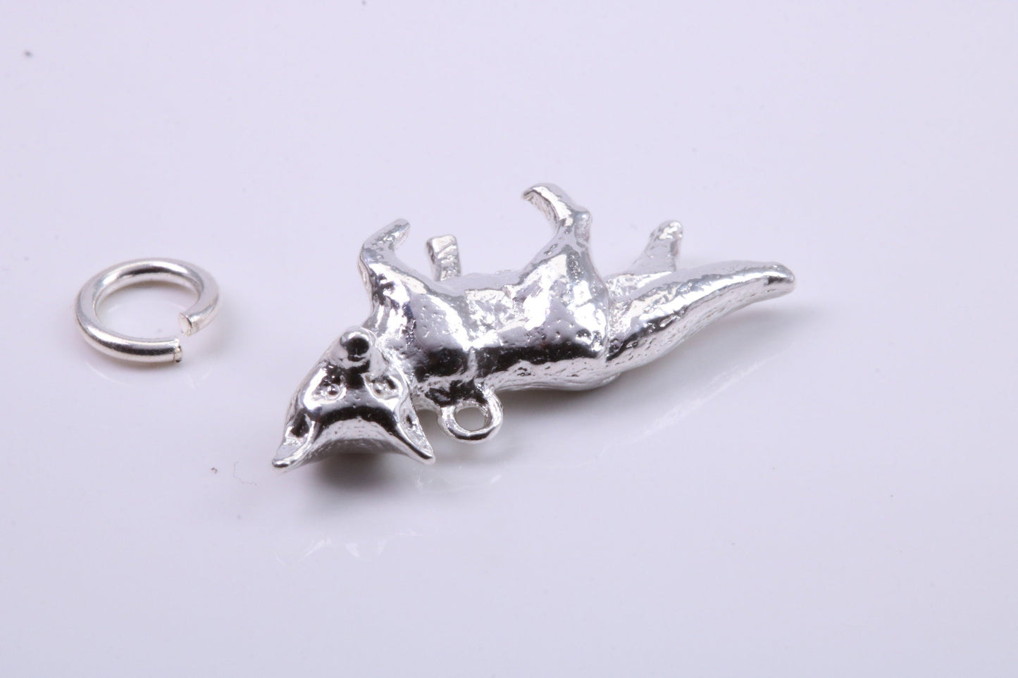 Fox Charm, Traditional Charm, Made from Solid 925 Grade Sterling Silver, Complete with Attachment Link