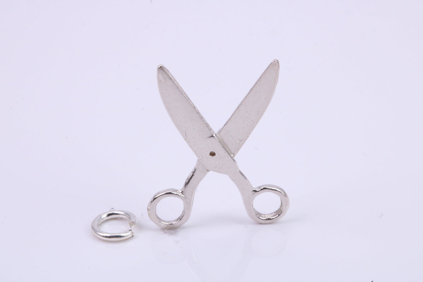 Scissor Charm, Traditional Charm, Made from Solid 925 Grade Sterling Silver, Complete with Attachment Link