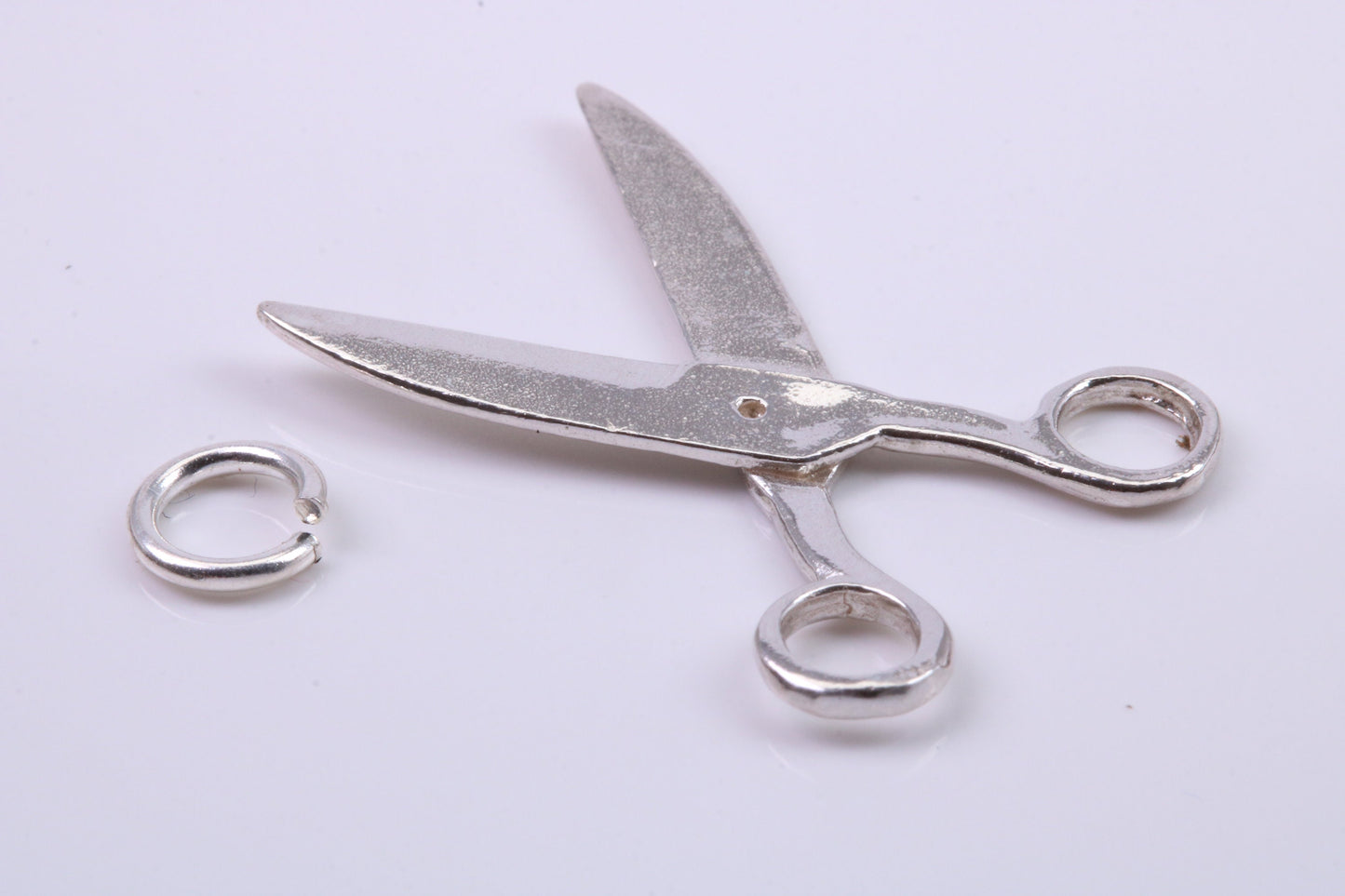 Scissor Charm, Traditional Charm, Made from Solid 925 Grade Sterling Silver, Complete with Attachment Link
