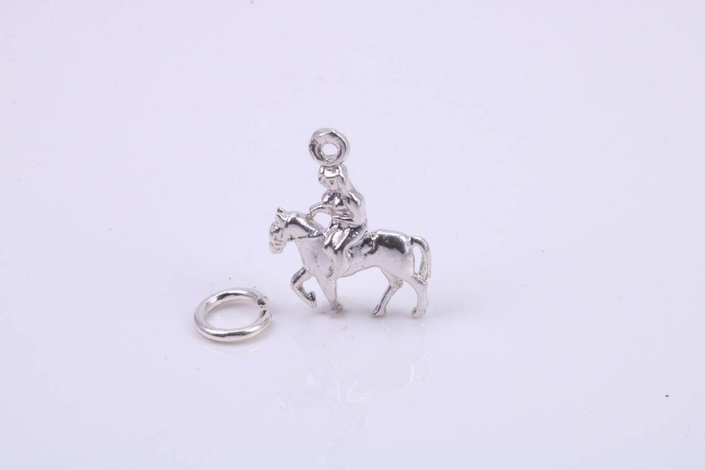 Lady Godiva Charm, Traditional Charm, Made from Solid 925 Grade Sterling Silver, Complete with Attachment Link