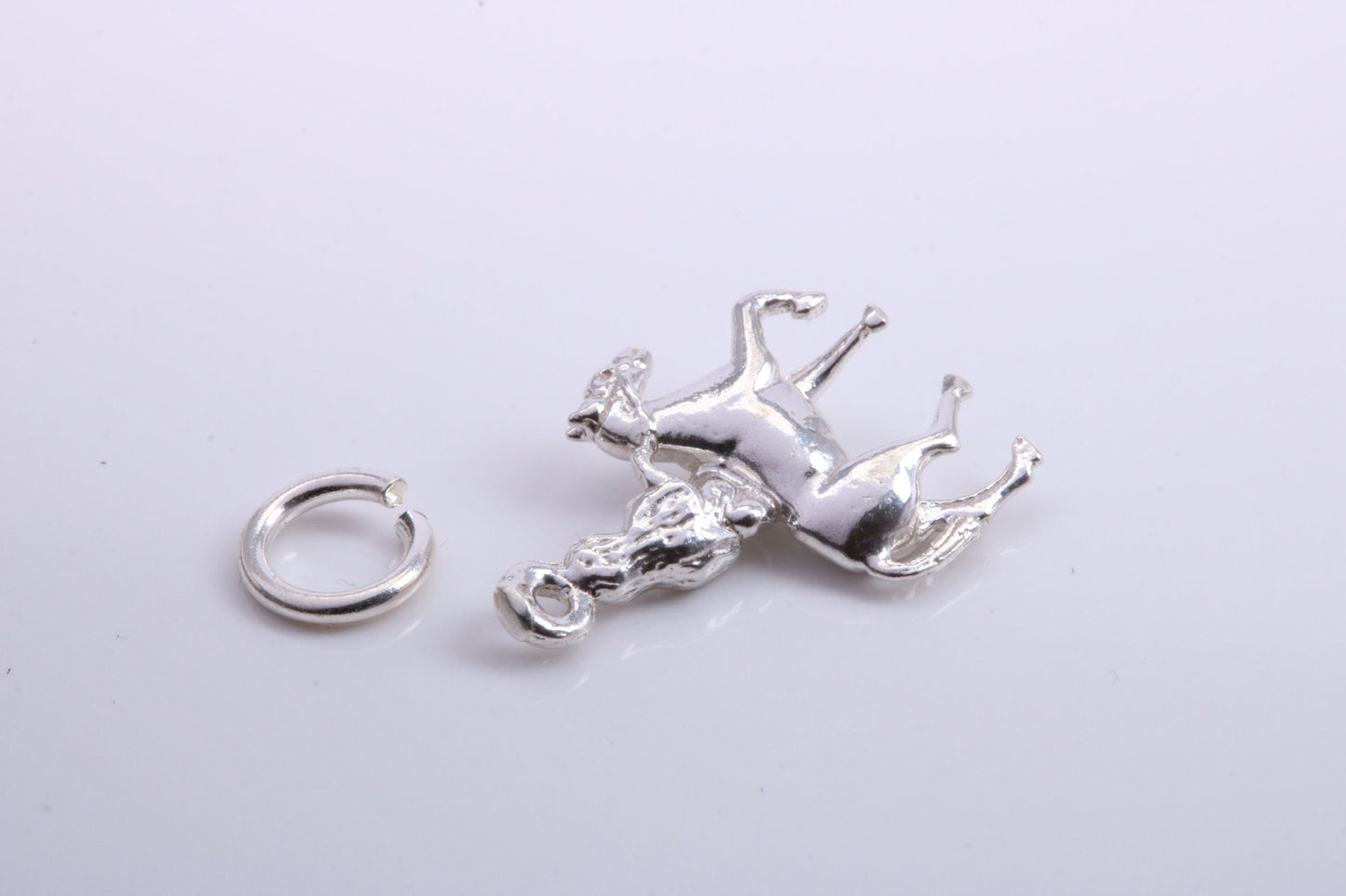 Lady Godiva Charm, Traditional Charm, Made from Solid 925 Grade Sterling Silver, Complete with Attachment Link