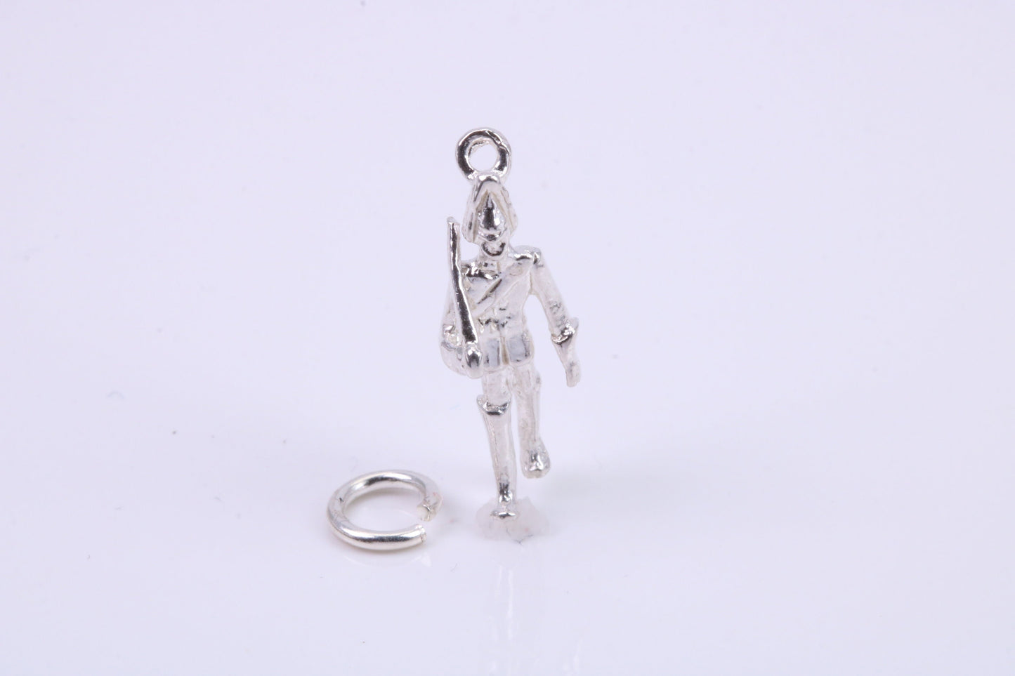 Royal Guard Charm, Traditional Charm, Made from Solid 925 Grade Sterling Silver, Complete with Attachment Link