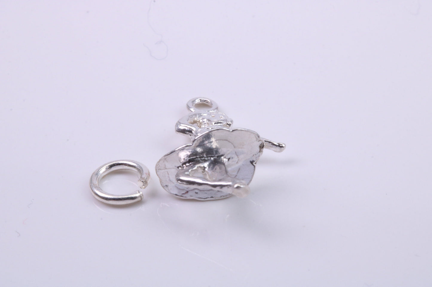 Ballerina Charm, Traditional Charm, Made from Solid 925 Grade Sterling Silver, Complete with Attachment Link