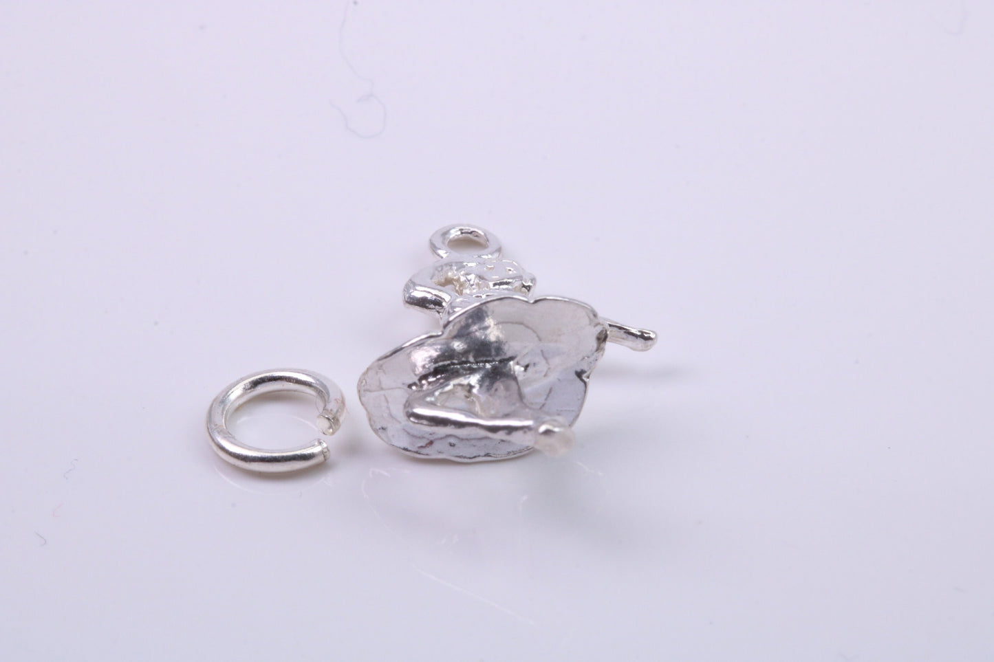 Ballerina Charm, Traditional Charm, Made from Solid 925 Grade Sterling Silver, Complete with Attachment Link