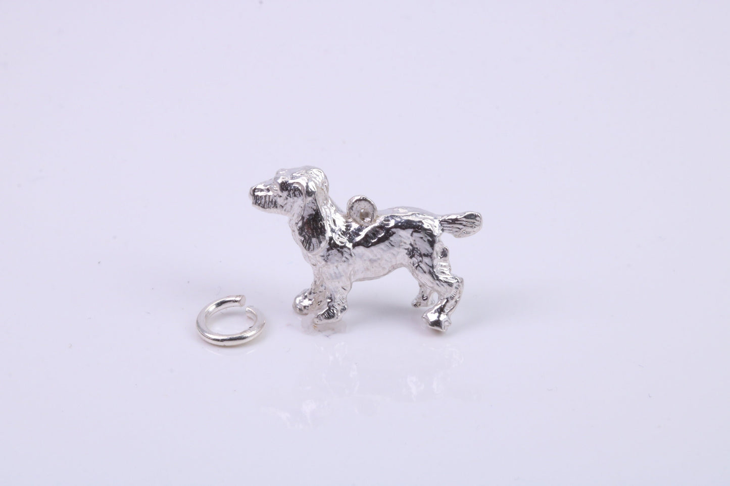 Pointer Dog Charm, Traditional Charm, Made from Solid 925 Grade Sterling Silver, Complete with Attachment Link