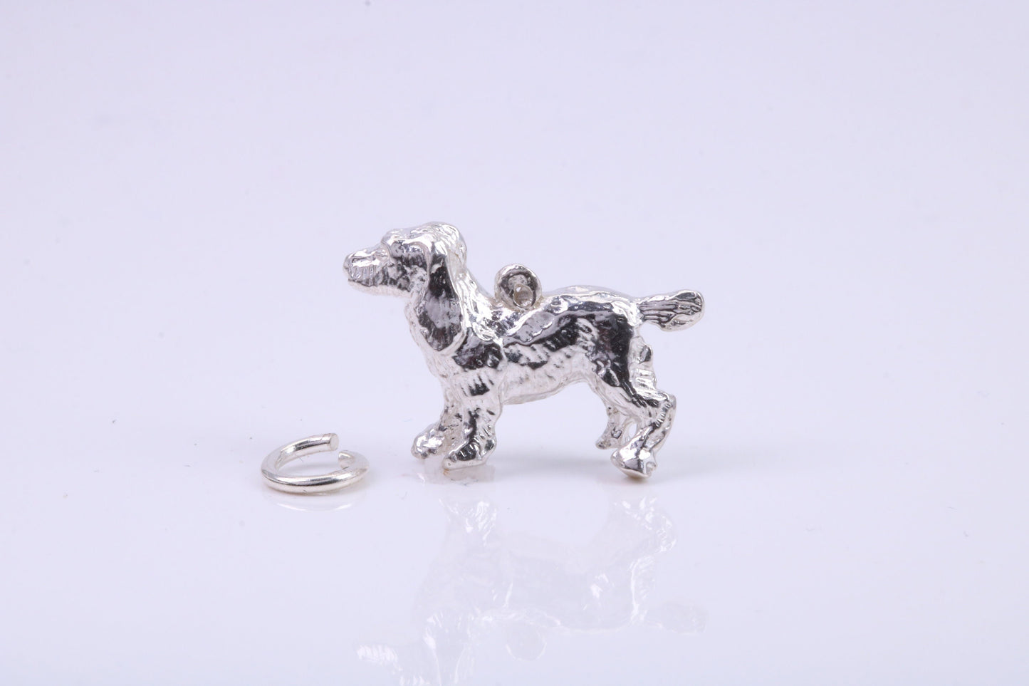 Pointer Dog Charm, Traditional Charm, Made from Solid 925 Grade Sterling Silver, Complete with Attachment Link