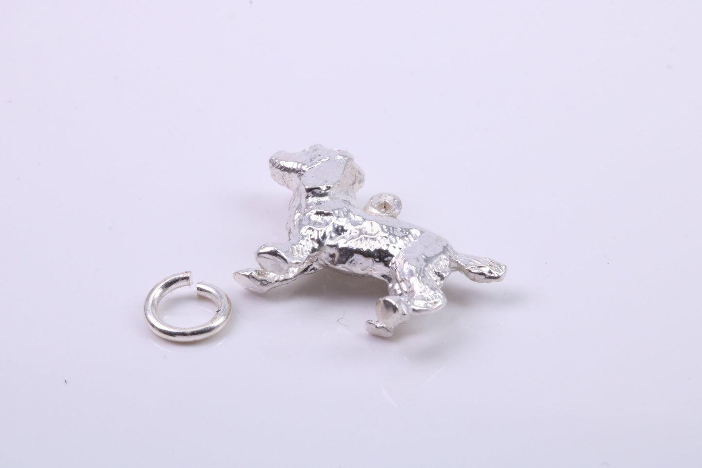 Pointer Dog Charm, Traditional Charm, Made from Solid 925 Grade Sterling Silver, Complete with Attachment Link