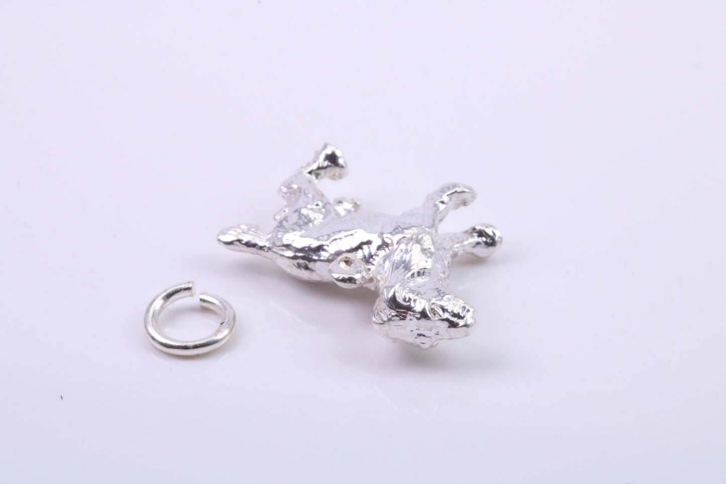 Pointer Dog Charm, Traditional Charm, Made from Solid 925 Grade Sterling Silver, Complete with Attachment Link
