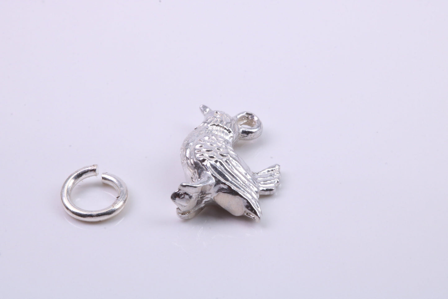 Game Bird Charm, Traditional Charm, Made from Solid 925 Grade Sterling Silver, Complete with Attachment Link