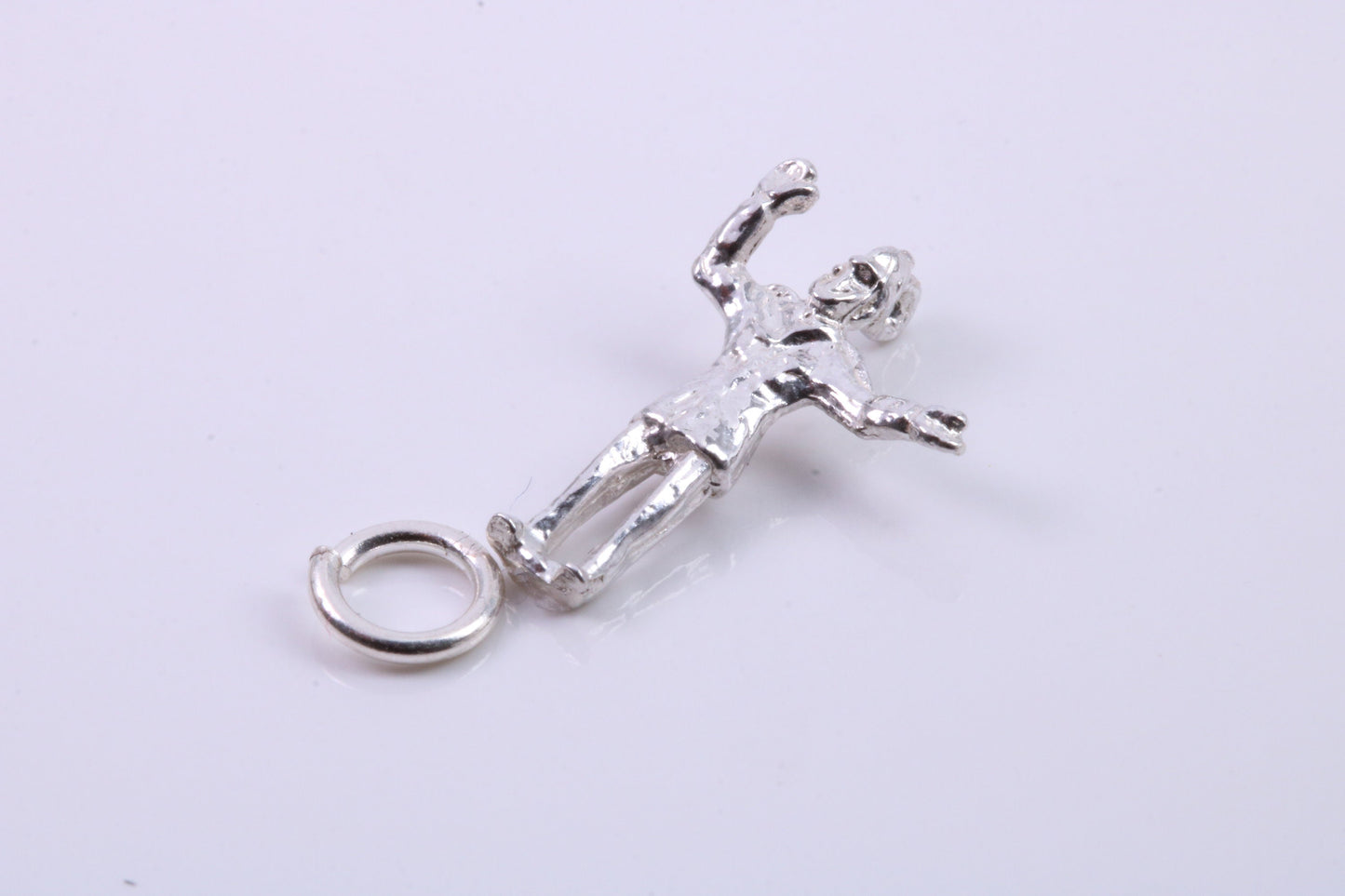 Traffic Officer Charm, Traditional Charm, Made from Solid 925 Grade Sterling Silver, Complete with Attachment Link