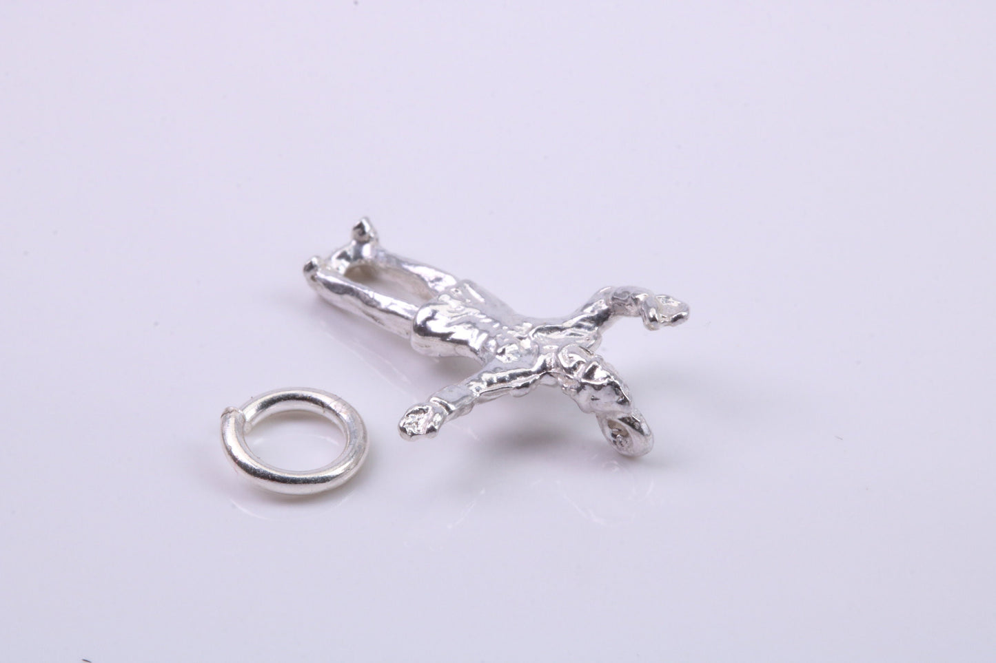 Traffic Officer Charm, Traditional Charm, Made from Solid 925 Grade Sterling Silver, Complete with Attachment Link