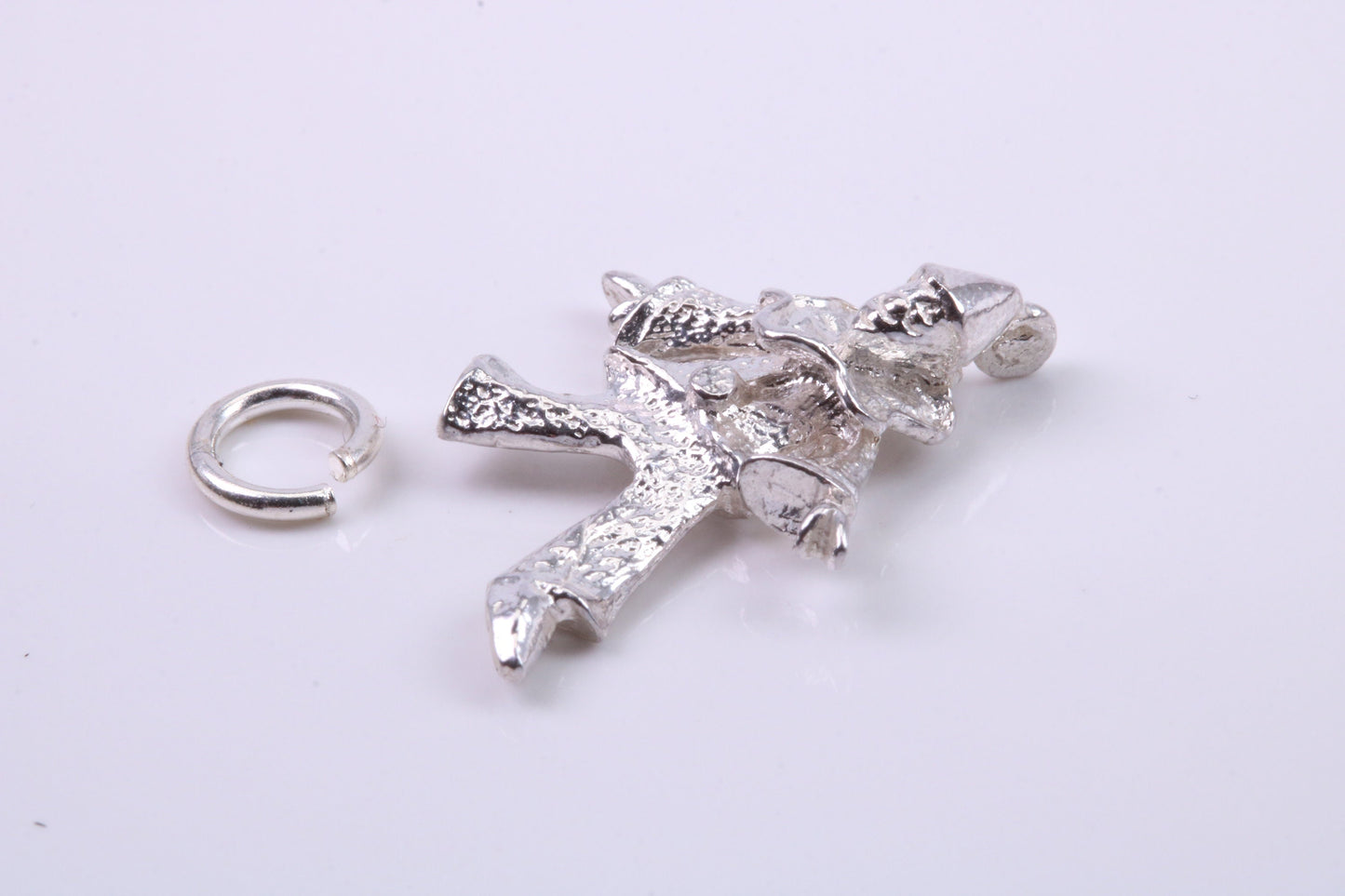 Jester Charm, Traditional Charm, Made from Solid 925 Grade Sterling Silver, Complete with Attachment Link