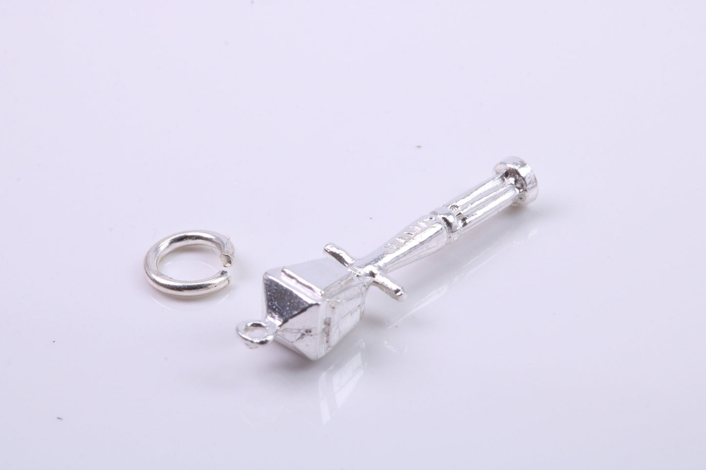Lamppost Charm, Traditional Charm, Made from Solid 925 Grade Sterling Silver, Complete with Attachment Link
