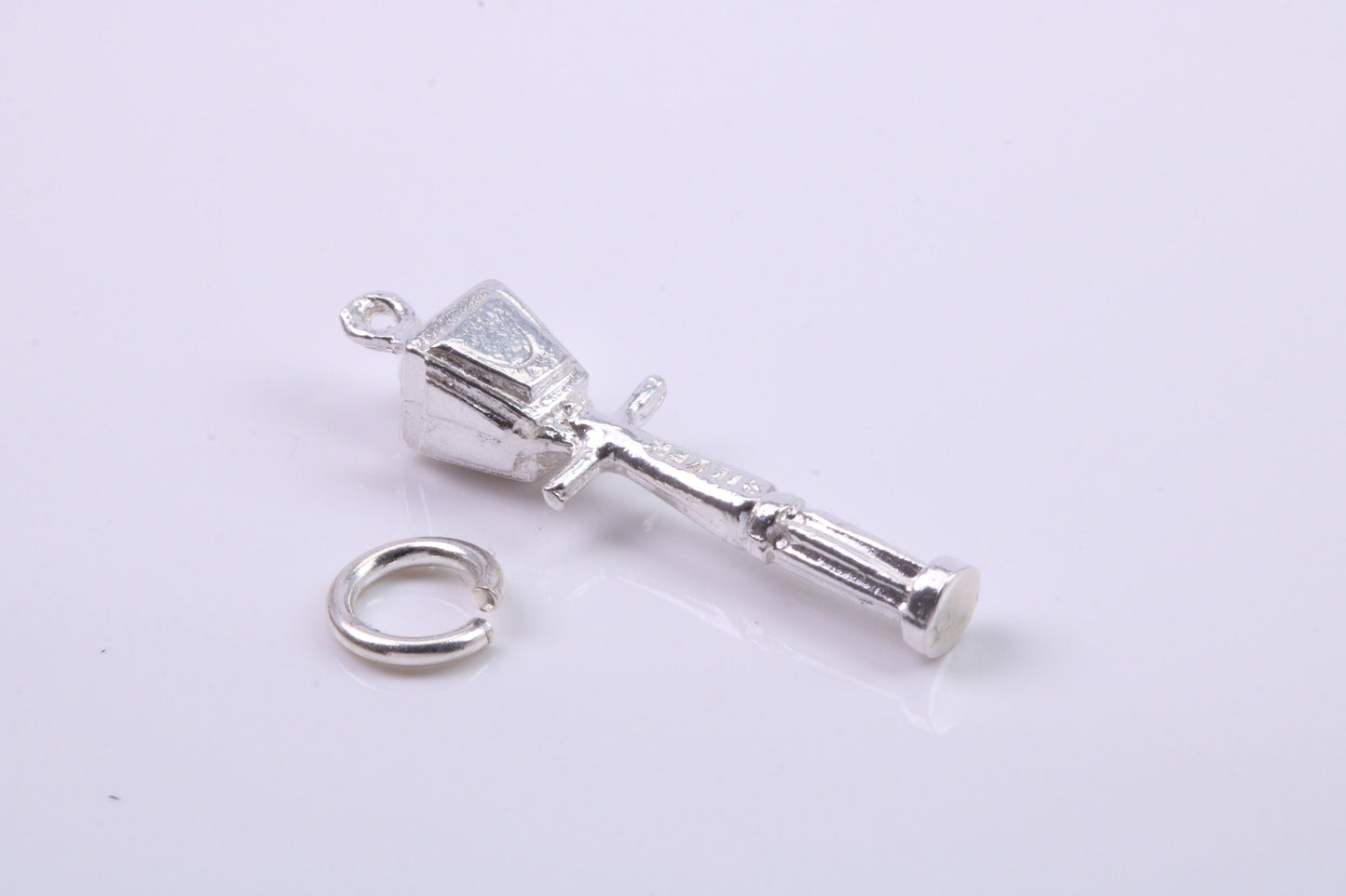 Lamppost Charm, Traditional Charm, Made from Solid 925 Grade Sterling Silver, Complete with Attachment Link