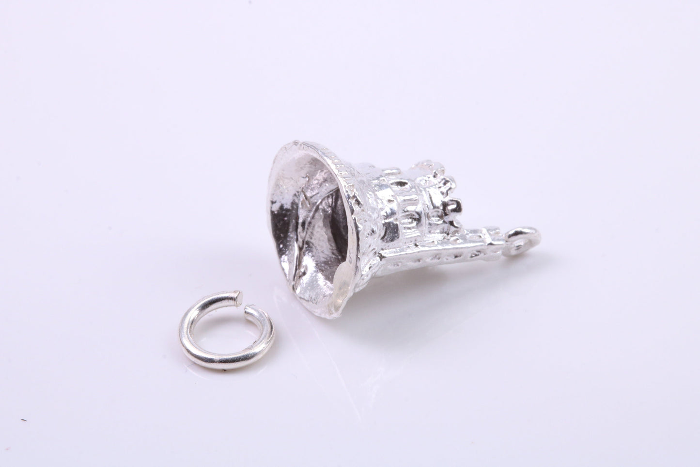 Moat Charm, Traditional Charm, Made from Solid 925 Grade Sterling Silver, Complete with Attachment Link