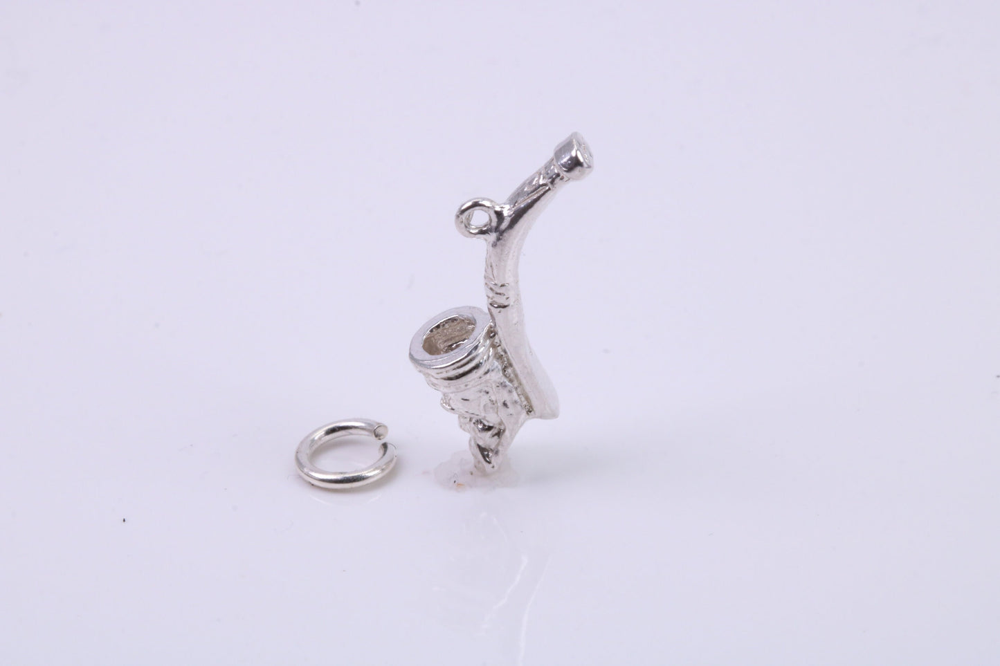 Saxophone Charm, Traditional Charm, Made from Solid 925 Grade Sterling Silver, Complete with Attachment Link