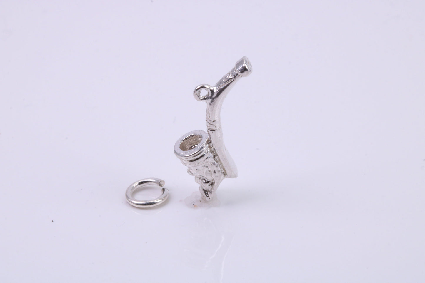 Saxophone Charm, Traditional Charm, Made from Solid 925 Grade Sterling Silver, Complete with Attachment Link