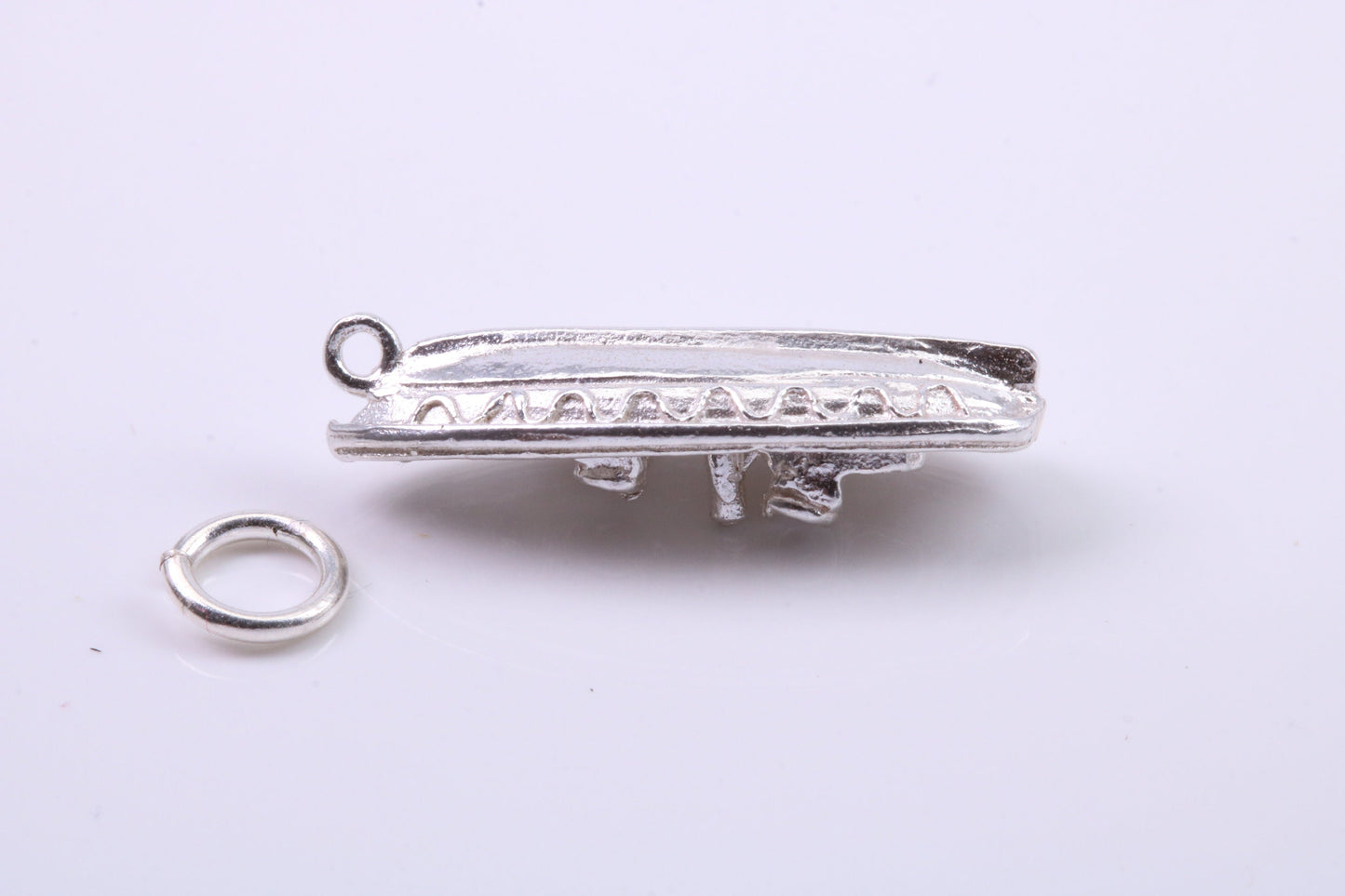 Speed Boat Charm, Traditional Charm, Made from Solid 925 Grade Sterling Silver, Complete with Attachment Link
