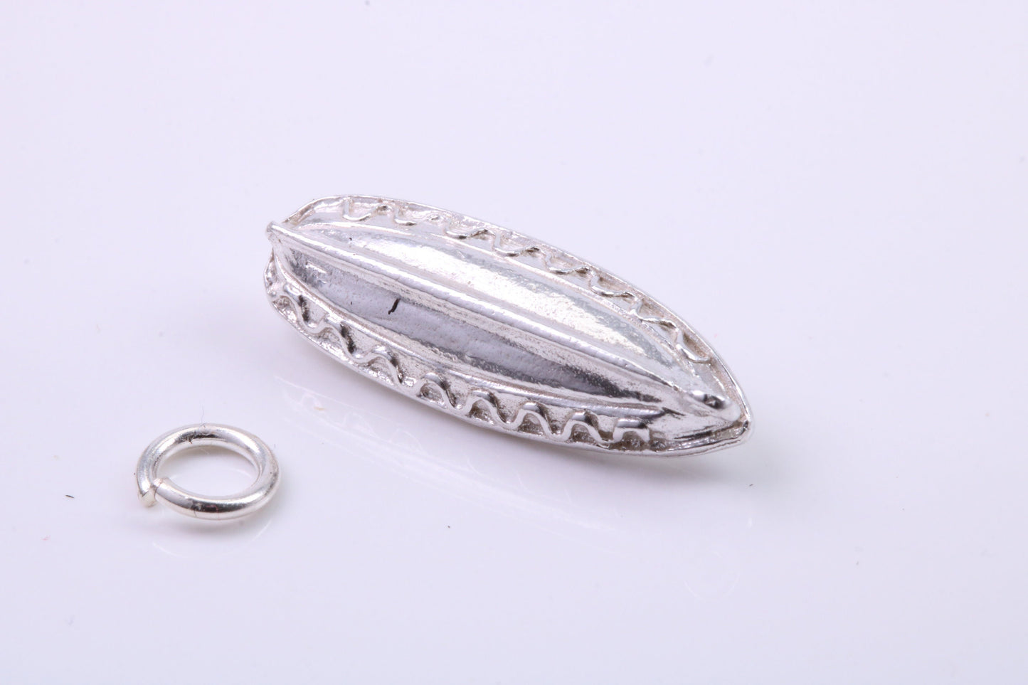 Speed Boat Charm, Traditional Charm, Made from Solid 925 Grade Sterling Silver, Complete with Attachment Link