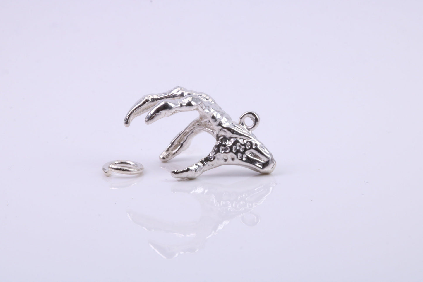 Claw Charm, Traditional Charm, Made from Solid 925 Grade Sterling Silver, Complete with Attachment Link