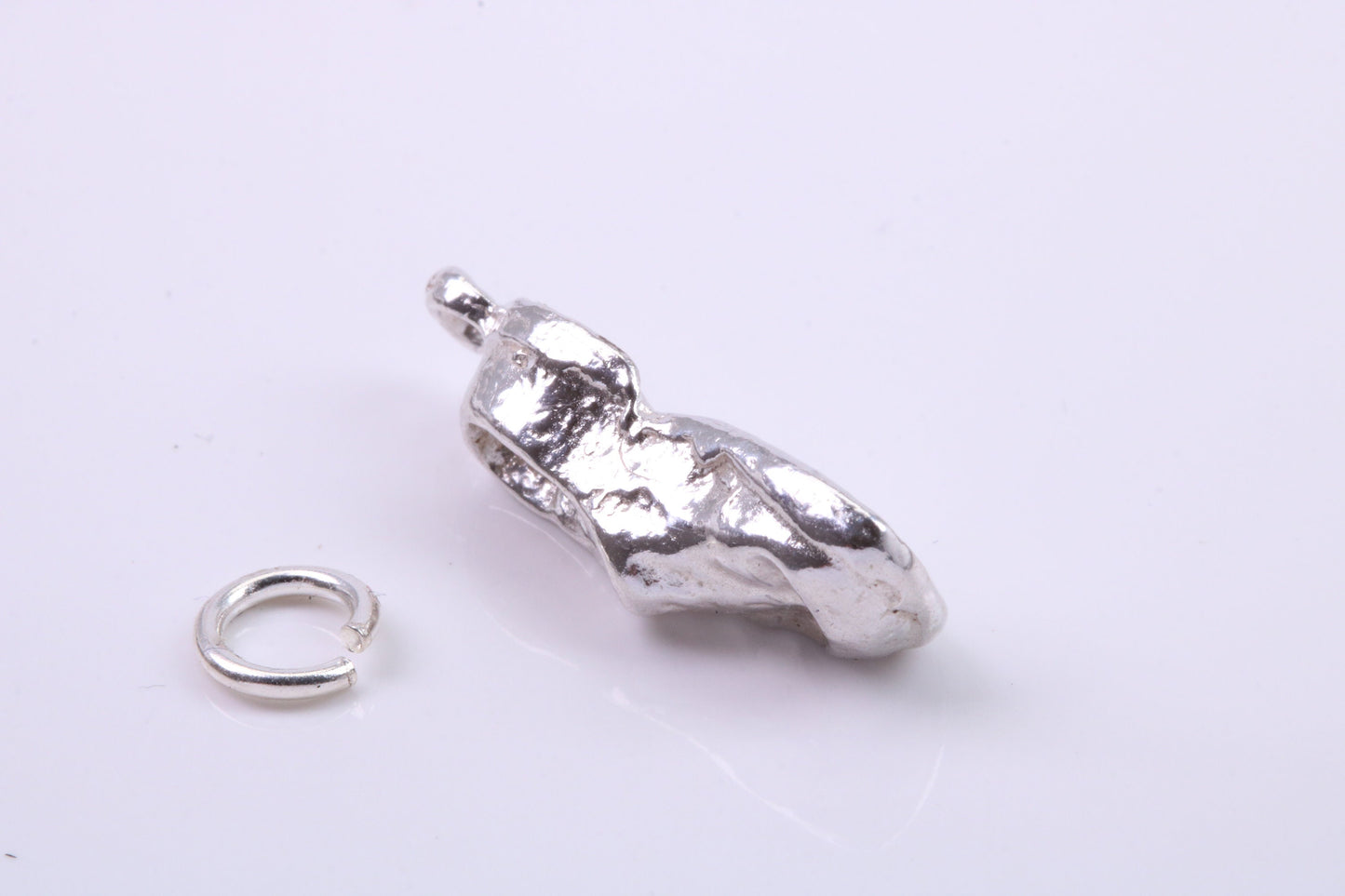 Old Shoe Charm, Traditional Charm, Made from Solid 925 Grade Sterling Silver, Complete with Attachment Link