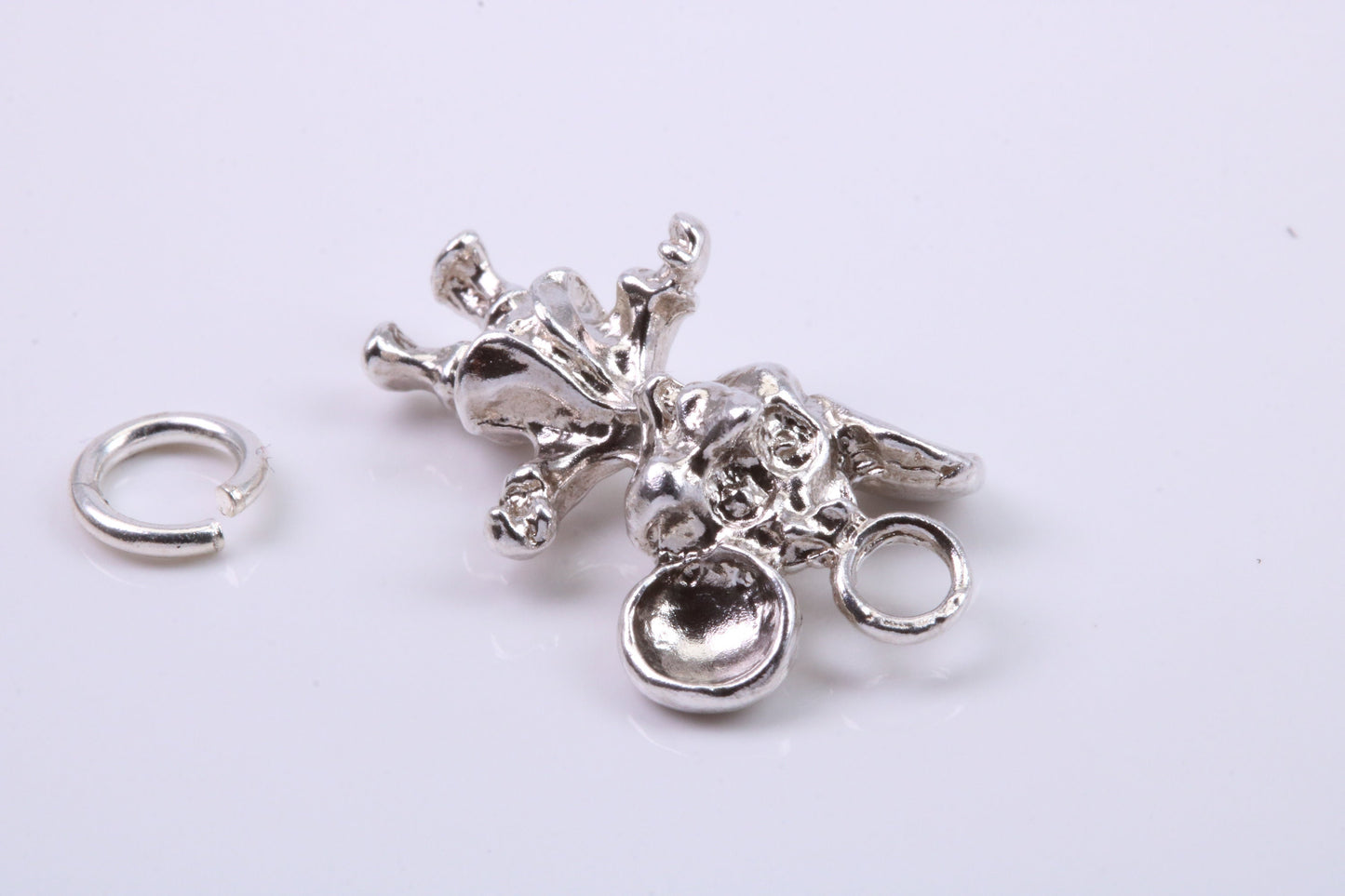 Standing Mouse Charm, Traditional Charm, Made from Solid 925 Grade Sterling Silver, Complete with Attachment Link