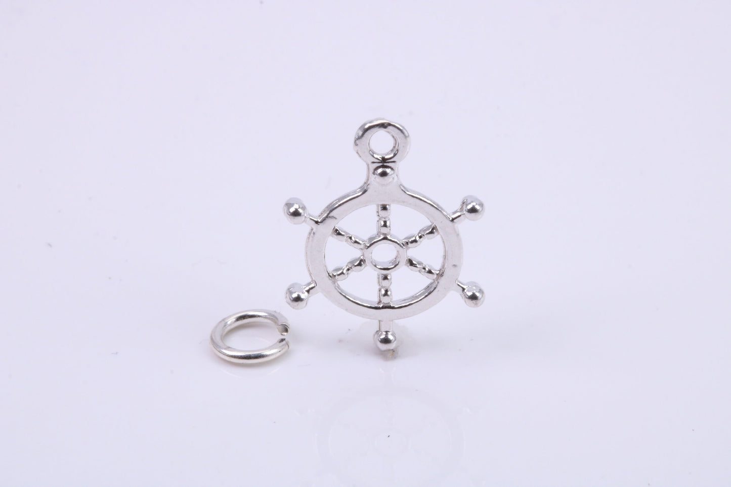 Helm Charm, Traditional Charm, Made from Solid 925 Grade Sterling Silver, Complete with Attachment Link
