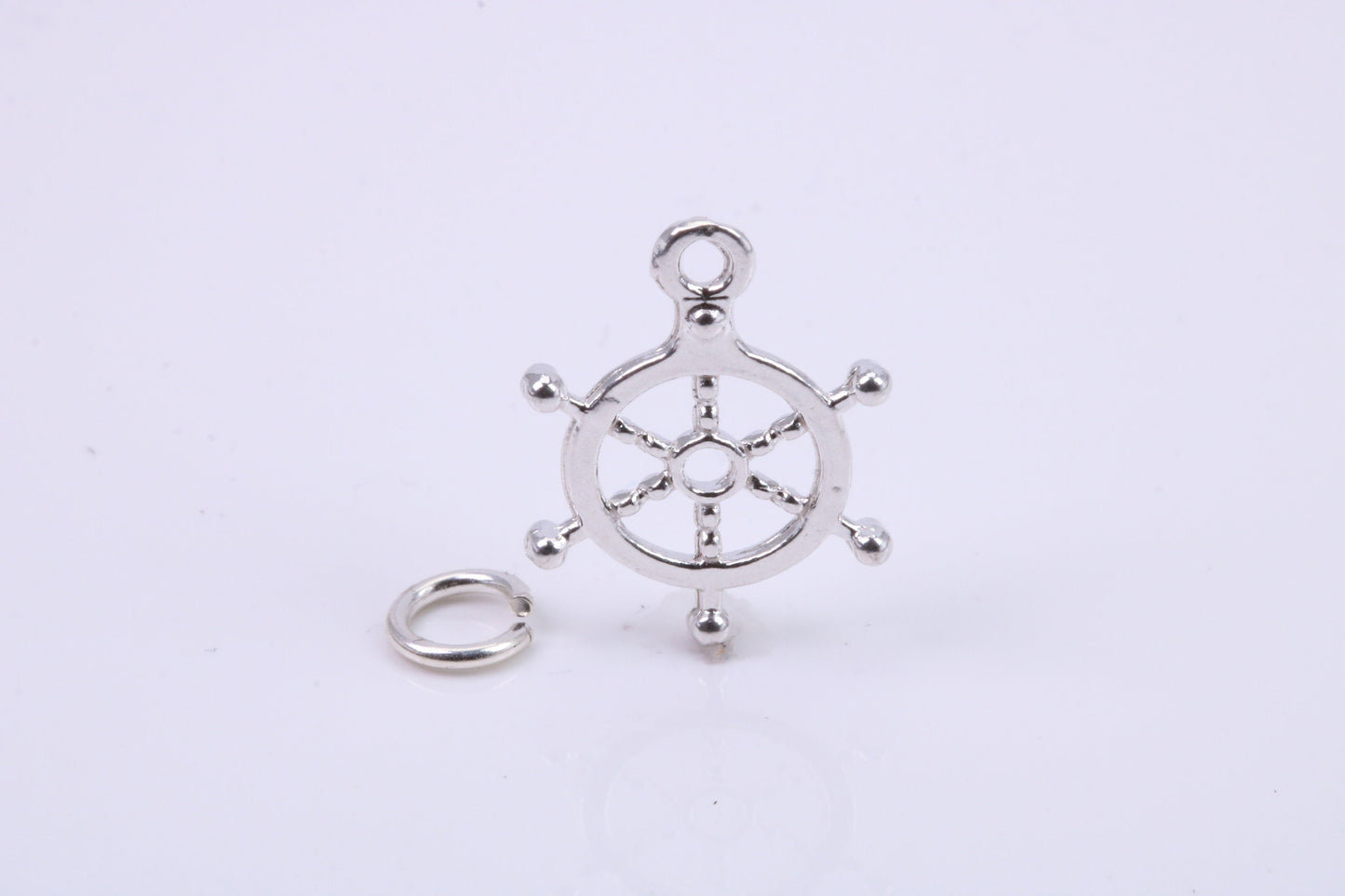 Helm Charm, Traditional Charm, Made from Solid 925 Grade Sterling Silver, Complete with Attachment Link