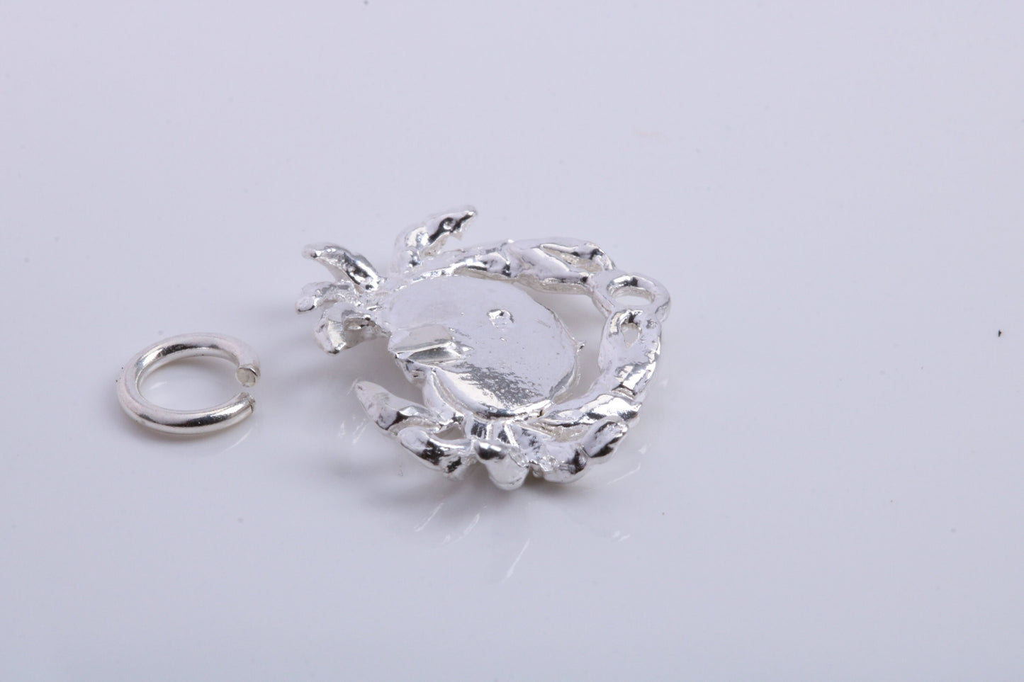 Cancer Zodiac Sign Charm, Traditional Charm, Made from Solid 925 Grade Sterling Silver, Complete with Attachment Link