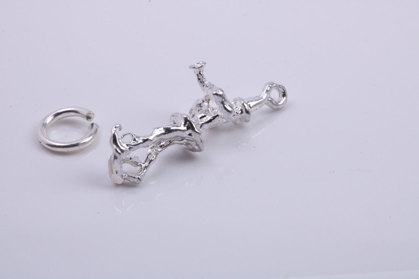 Pied Piper of Hamelin Charm, Traditional Charm, Made from Solid 925 Grade Sterling Silver, Complete with Attachment Link