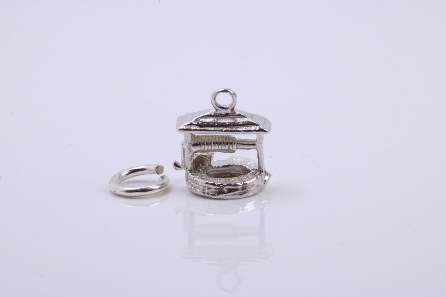 Water Well Charm, Traditional Charm, Made from Solid 925 Grade Sterling Silver, Complete with Attachment Link