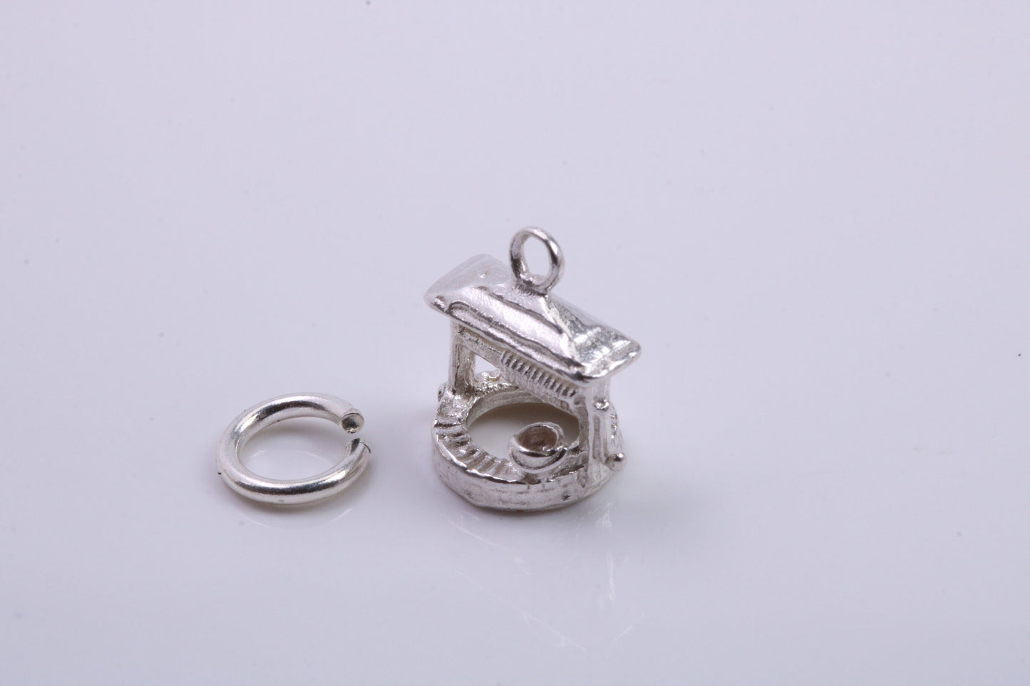 Water Well Charm, Traditional Charm, Made from Solid 925 Grade Sterling Silver, Complete with Attachment Link