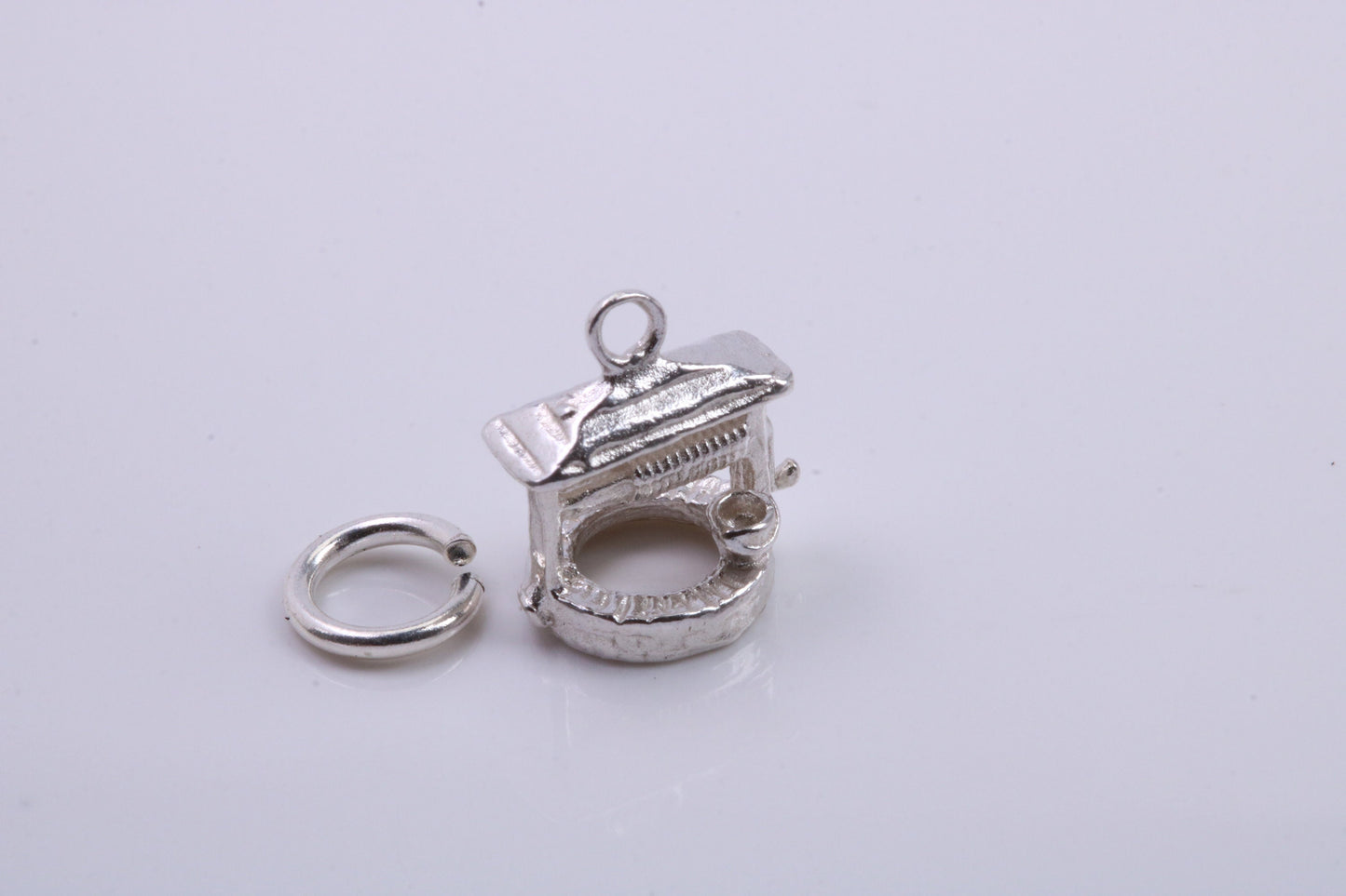Water Well Charm, Traditional Charm, Made from Solid 925 Grade Sterling Silver, Complete with Attachment Link