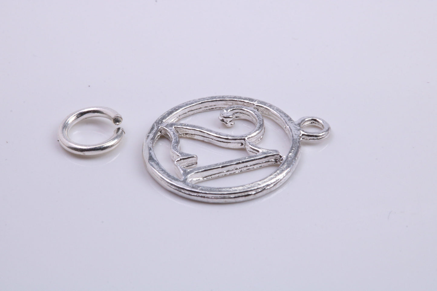 21st Birthday Charm, Traditional Charm, Made from Solid 925 Grade Sterling Silver, Complete with Attachment Link