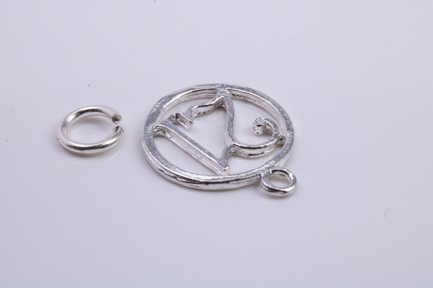 21st Birthday Charm, Traditional Charm, Made from Solid 925 Grade Sterling Silver, Complete with Attachment Link