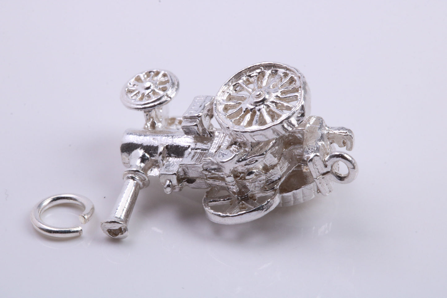 Locomotive Charm, Traditional Charm, Made from Solid 925 Grade Sterling Silver, Complete with Attachment Link