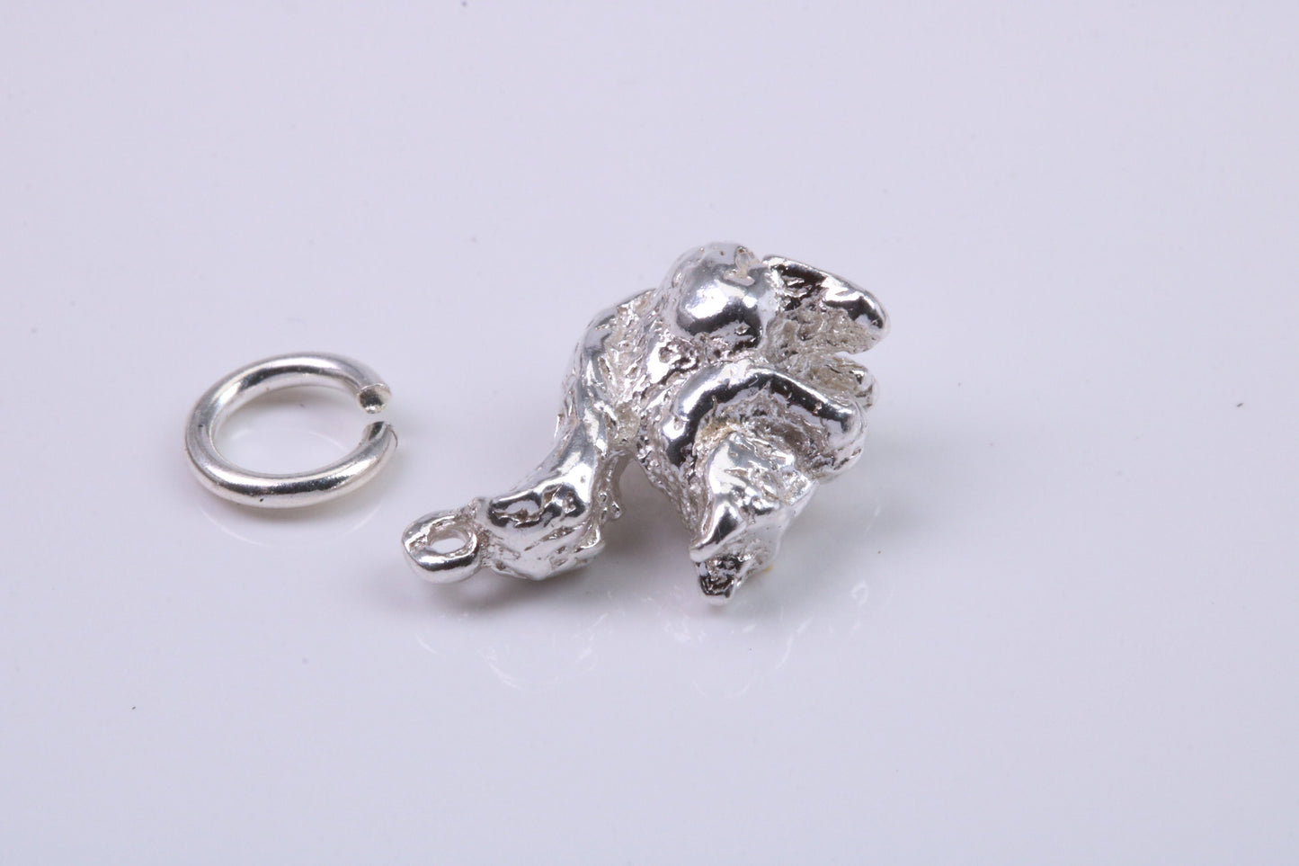 Squirrel Charm, Traditional Charm, Made from Solid 925 Grade Sterling Silver, Complete with Attachment Link