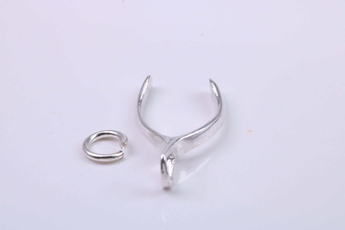 Wish Bone Charm, Traditional Charm, Made from Solid 925 Grade Sterling Silver, Complete with Attachment Link