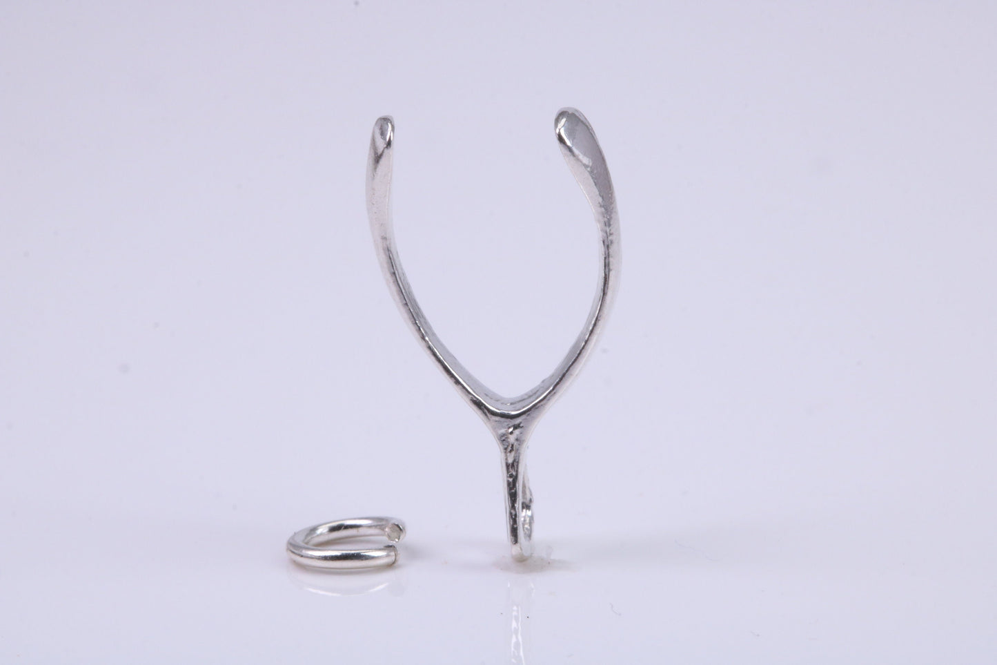Wish Bone Charm, Traditional Charm, Made from Solid 925 Grade Sterling Silver, Complete with Attachment Link