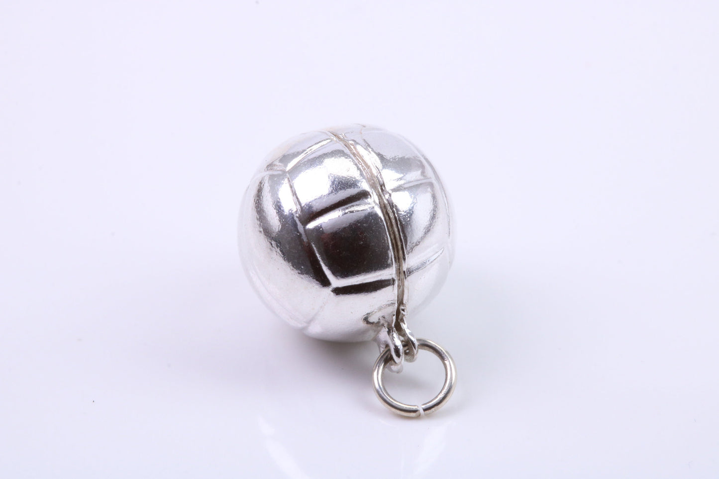 Foot Ball Charm, Traditional Charm, Made from Solid 925 Grade Sterling Silver, Complete with Attachment Link
