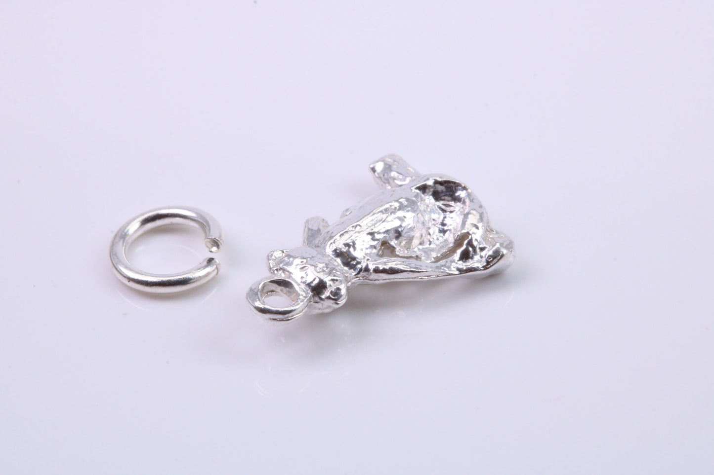 Speak no Evil Monkey Charm, Traditional Charm, Made from Solid 925 Grade Sterling Silver, Complete with Attachment Link
