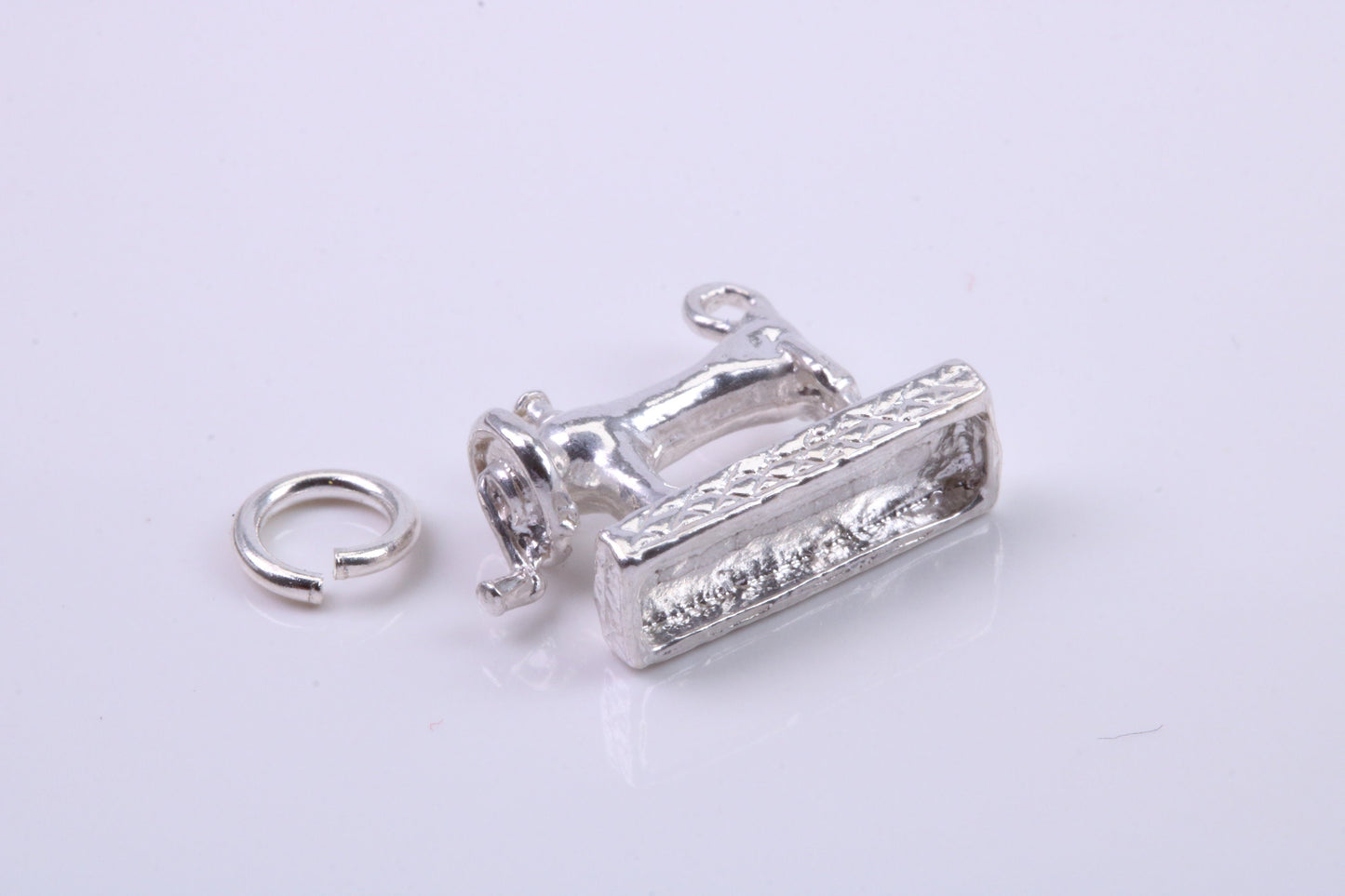 Sewing Machine Charm, Traditional Charm, Made from Solid 925 Grade Sterling Silver, Complete with Attachment Link