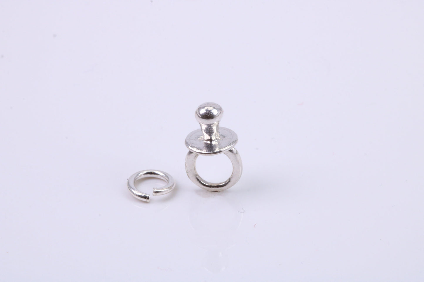 Dummy Charm, Traditional Charm, Made from Solid 925 Grade Sterling Silver, Complete with Attachment Link