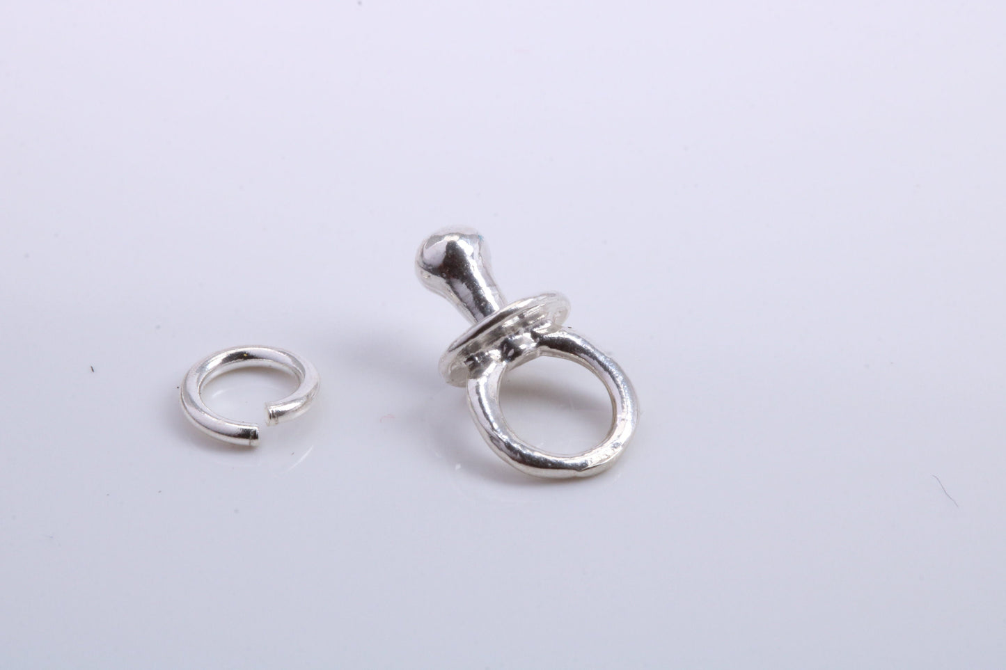 Dummy Charm, Traditional Charm, Made from Solid 925 Grade Sterling Silver, Complete with Attachment Link