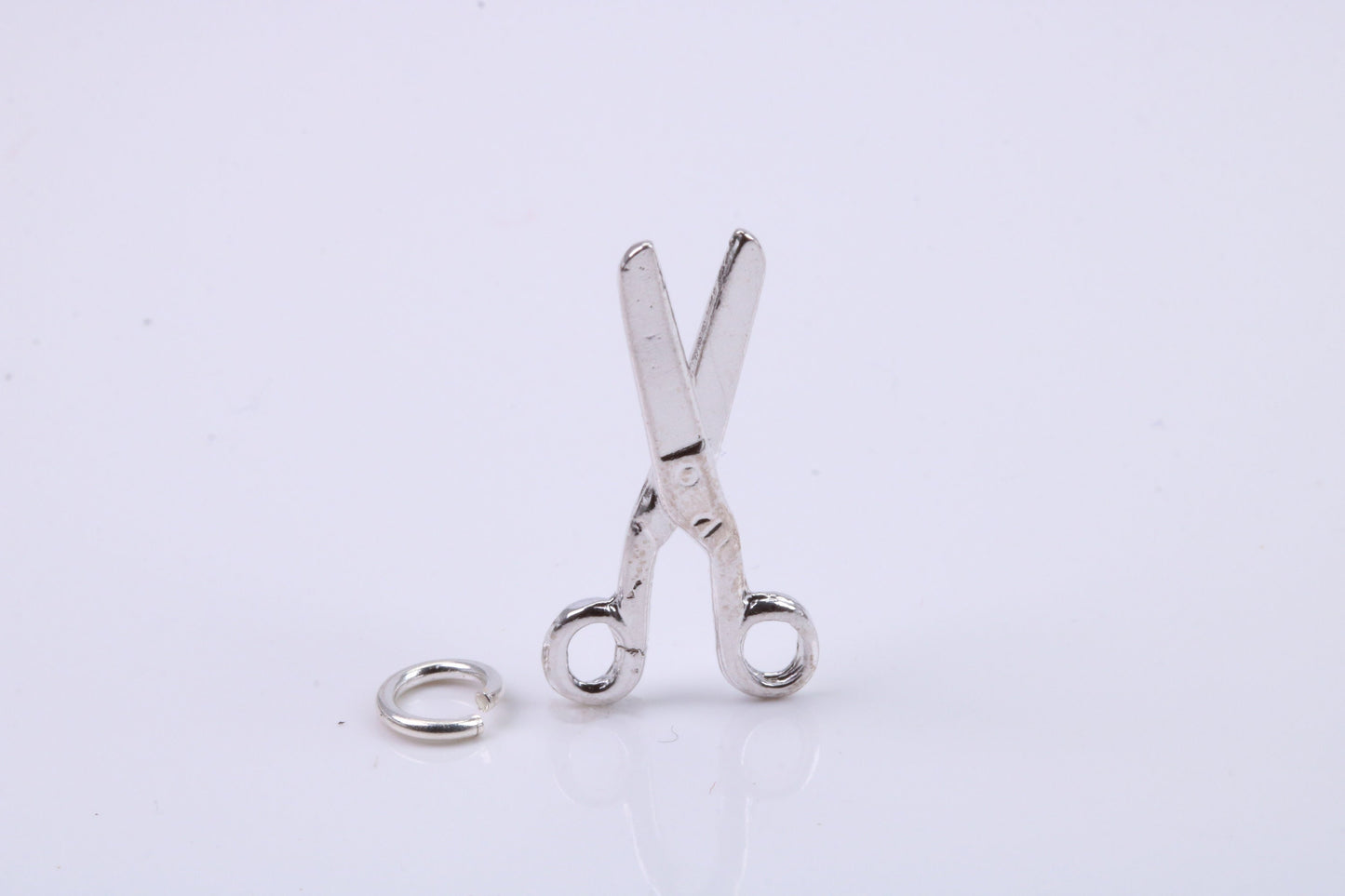 Scissor Charm, Traditional Charm, Made from Solid 925 Grade Sterling Silver, Complete with Attachment Link