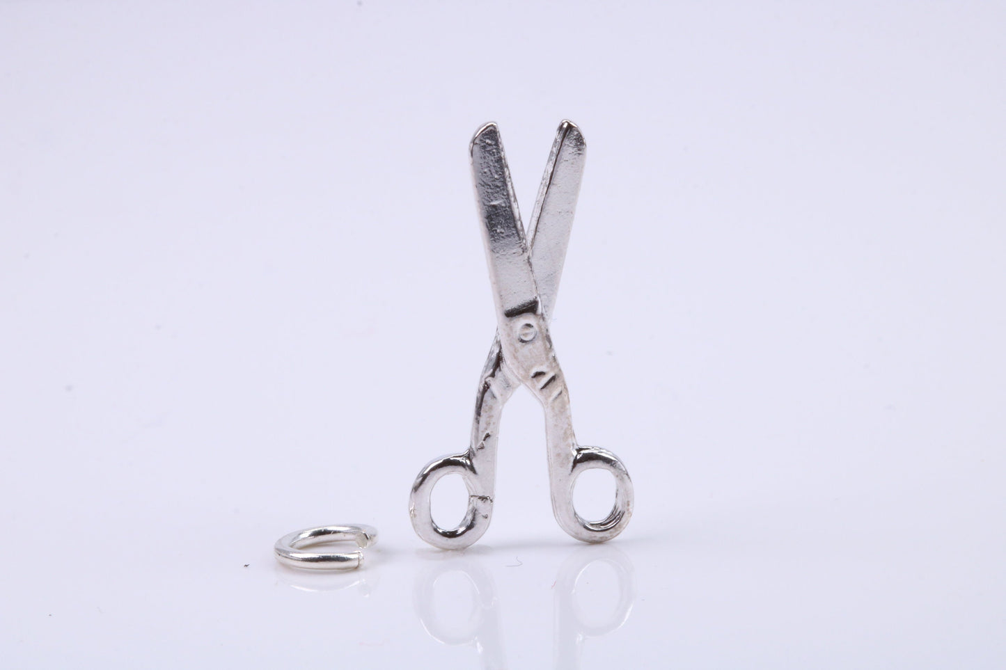 Scissor Charm, Traditional Charm, Made from Solid 925 Grade Sterling Silver, Complete with Attachment Link