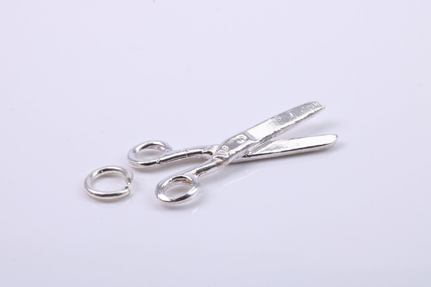 Scissor Charm, Traditional Charm, Made from Solid 925 Grade Sterling Silver, Complete with Attachment Link