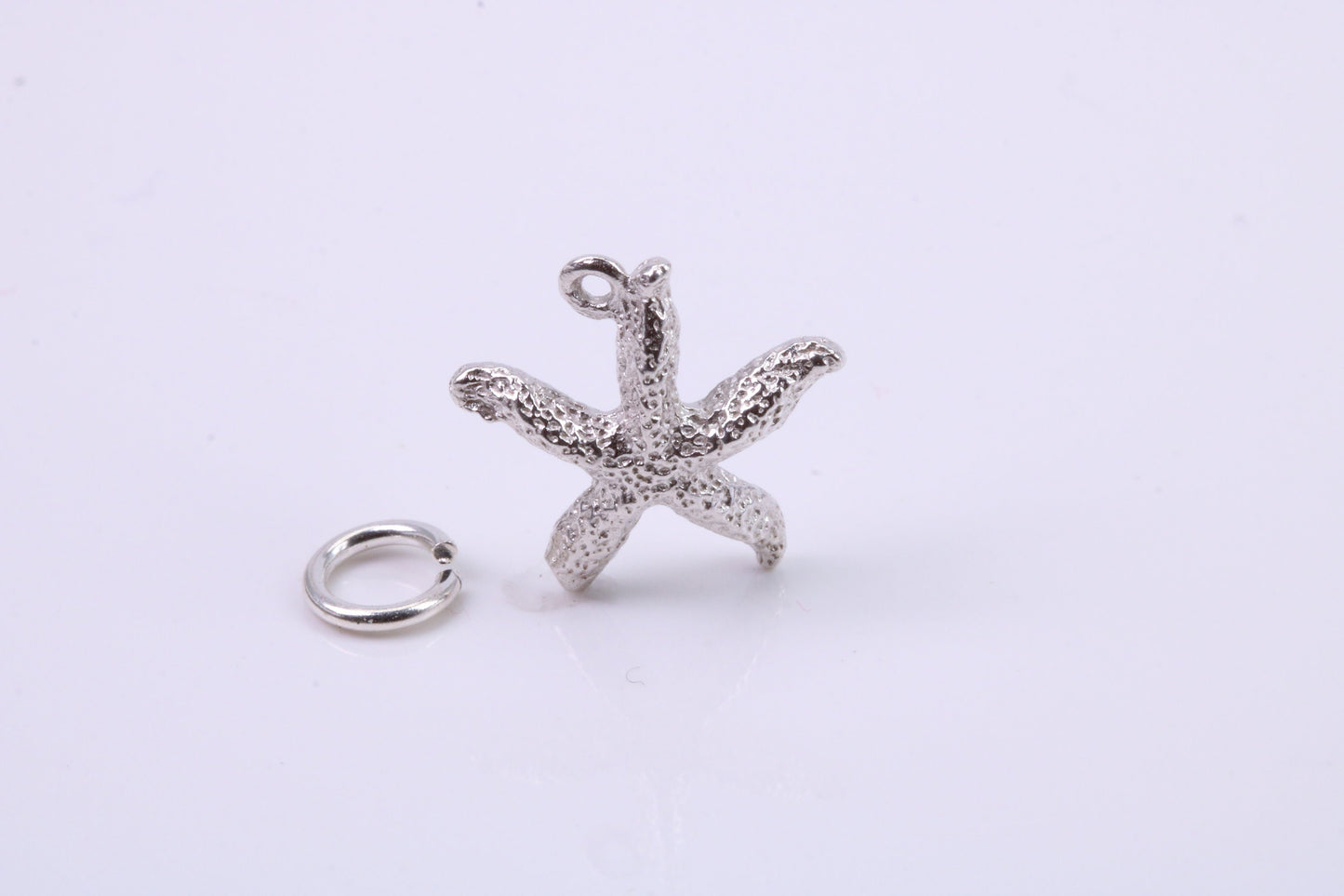 Star Fish Charm, Traditional Charm, Made from Solid 925 Grade Sterling Silver, Complete with Attachment Link