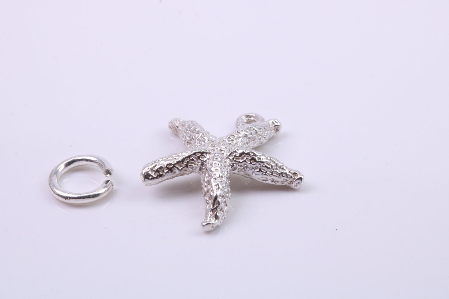 Star Fish Charm, Traditional Charm, Made from Solid 925 Grade Sterling Silver, Complete with Attachment Link