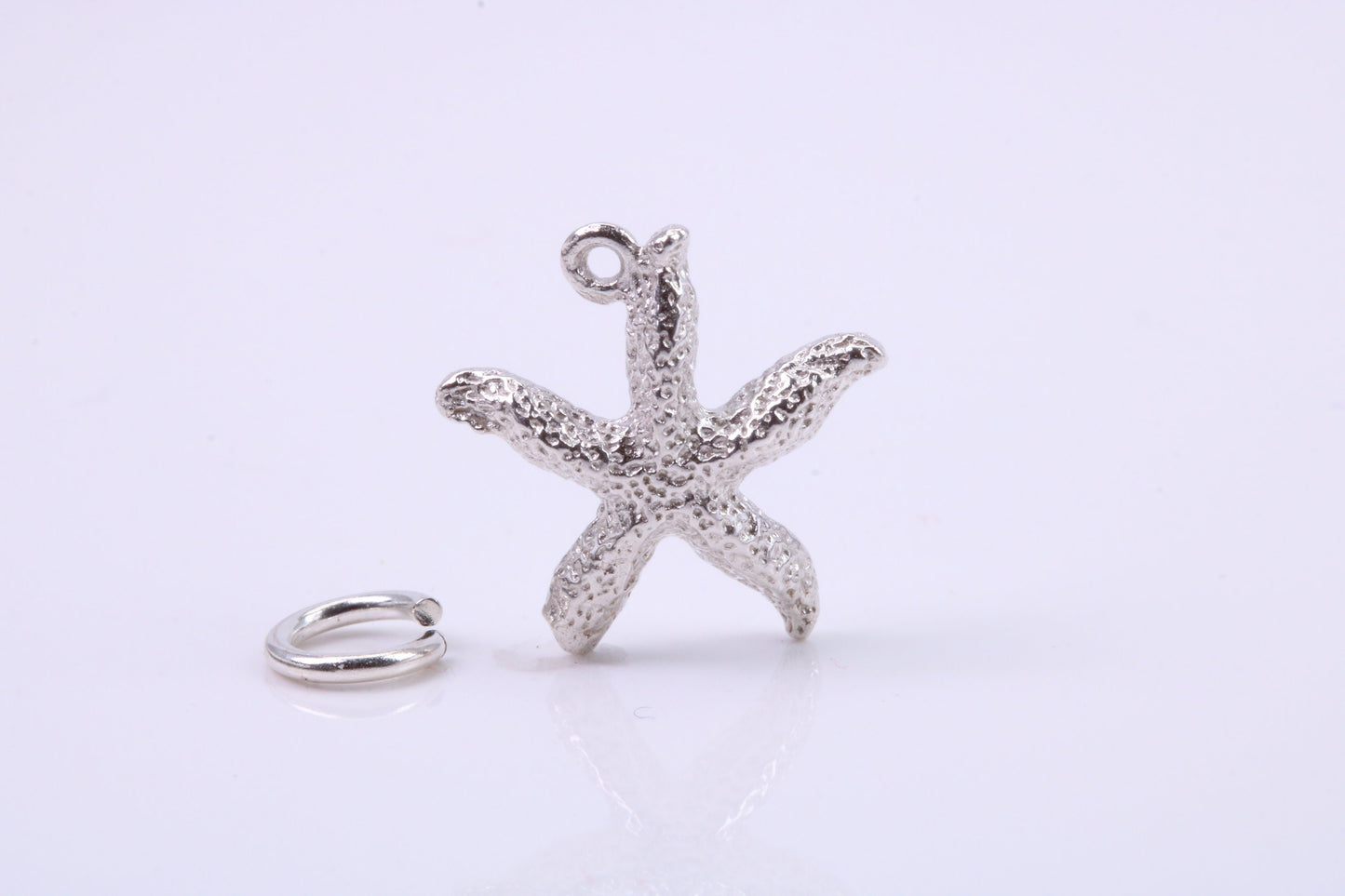 Star Fish Charm, Traditional Charm, Made from Solid 925 Grade Sterling Silver, Complete with Attachment Link